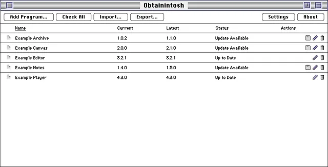 Obtainintosh comparing installed and latest application versions